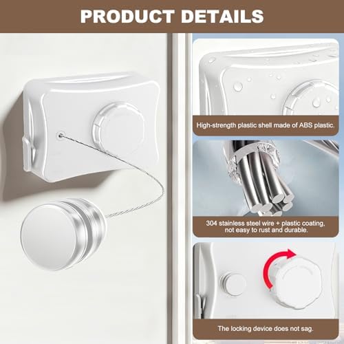 Retractable Clothesline for Indoor & Outdoor Use - Image 4
