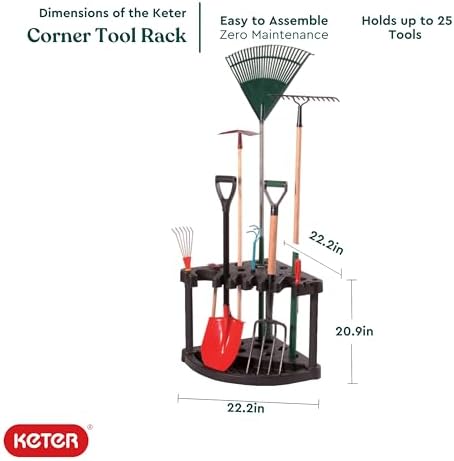 Keter Compact Corner Tool Rack for Maximum Storage and Organization - Image 2