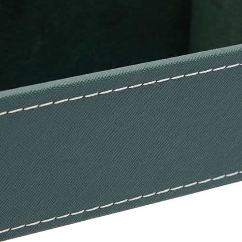 Juvale 5 Compartment Emerald Green Leather Valet Tray - Image 6