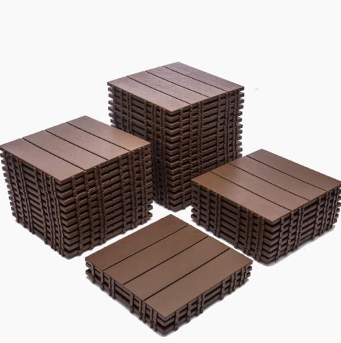 68-Pack 11.42" Interlocking Deck Tiles by KORVYAL