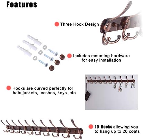 Dseap Coat Rack Wall Mount - Image 6