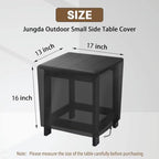 Small Outdoor Side Table Cover 17x13x16in Waterproof - Image 2
