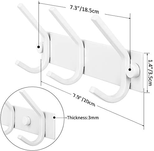 WEBI Coat Rack Wall Mount, Coat Hooks Wall Mounted, Coat Hanger Wall, Hook Rack - Image 3