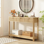 RUSTOWN Fluted Wood Console Table - Image 2