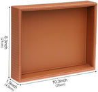 HofferRuffer Faux Leather Vanity Tray, Elegant Desktop Storage Organizer - Image 2