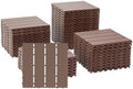 44 Pack Interlocking Deck Tiles, 12x12 Inch Modern Plastic Outdoor Flooring by Unknown