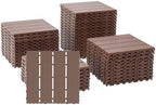 44 Pack Interlocking Deck Tiles, 12x12 Inch Modern Plastic Outdoor Flooring by Unknown