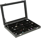 Black Velvet 40 Grid Earring Organizer Display Box - Image 4