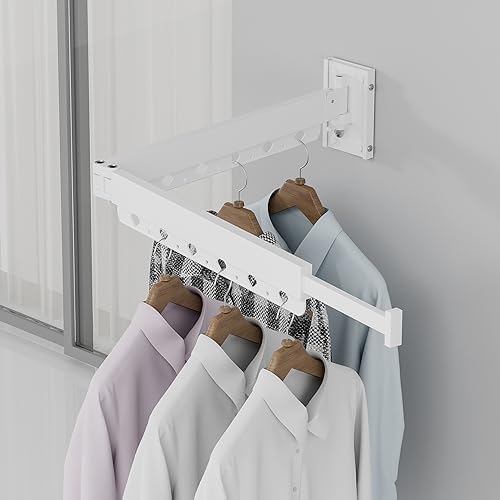 wall Mounted Clothes Drying Folding Hanger Rack - Image 5