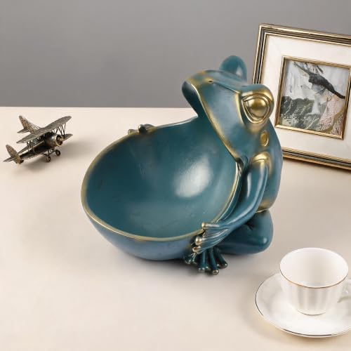 Blue Frog Figurine Catchall Tray Desk Organizer - Image 5