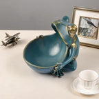 Blue Frog Figurine Catchall Tray Desk Organizer - Image 5