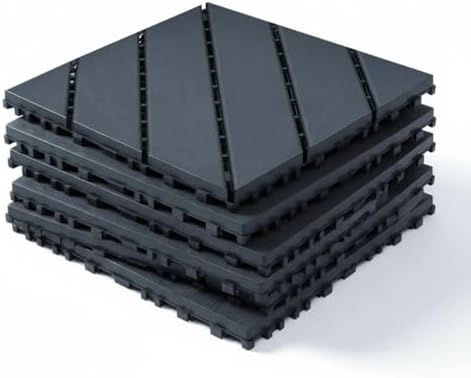 Interlocking Deck Tiles 44 Pack, Plastic Outdoor Deck Tiles by YumiMuasy