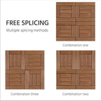 Topeakmart 27PCS Interlocking Deck Tiles 12x12 Patio Flooring - Image 5