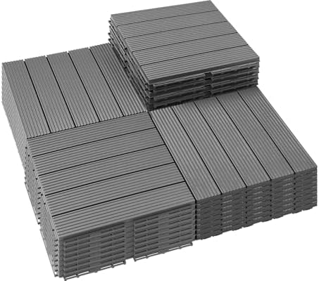 PrimeZone 36 PCS Plastic Interlocking Patio Deck Tiles Outdoor All Weather by PrimeZone