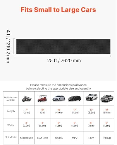 VEVOR Garage Floor Roll, 4 x 25 ft Garage Flooring Mat, 3 mm Thickened Rubber - Image 2