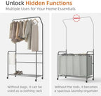 ROMOON Laundry Hamper Sorter Cart, 4 Section Organizer - Image 4