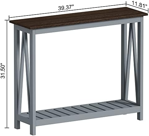 ChooChoo Farmhouse Console Table, Narrow Sofa Table - Image 2