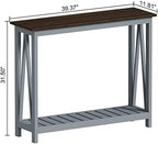 ChooChoo Farmhouse Console Table, Narrow Sofa Table - Image 2