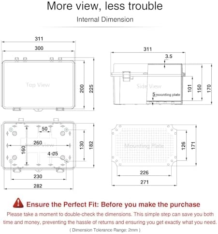 QILIPSU Waterproof Junction Box IP67 Outdoor Plastic Electrical Project - Image 6