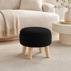 Simple Deluxe 13" Round Storage Ottoman - Image 2
