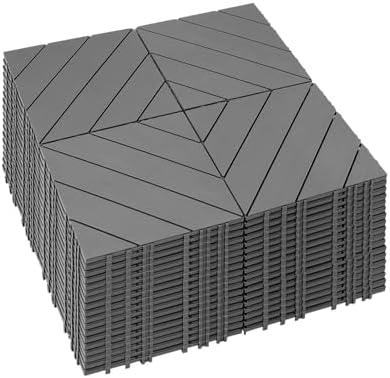 72 PCS Plastic Interlocking Deck Patio Tiles by Mapleyard