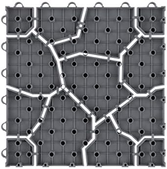 Pure Garden 6-Pack Polypropylene Interlocking Patio Deck Tiles - Image 4