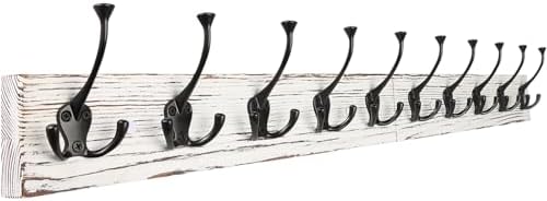 IBosins Vintage White Wall Mounted Coat Rack by IBosins