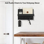 Lwenki Key Holder for Wall, Decorative Key and Mail Holder - Image 4