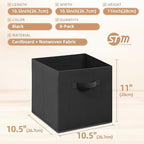 STORAGE MANIAC Storage Cubes, 11 Inch 8 Pack Collapsible Fabric Shelf Bins - Image 5