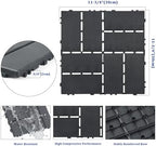 Plastic Interlocking Deck Tiles 27 Pack 12"x12" | Non-Slip Tool-Free Waterproof - Image 2