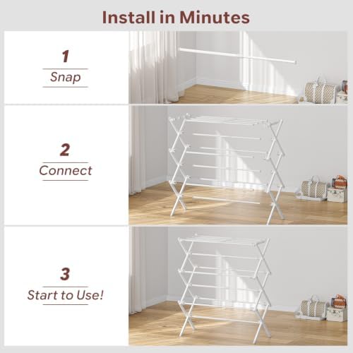 Simple Trending Drying Rack Clothing, 3-Tier Clothes Drying Rack - Image 6