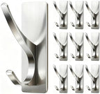 pickpiff 10 Pcs Brush Nickel Self-Adhesive Hook, 13LB Hanger by pickpiff