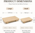 Travertine Pedestal Decorative Tray 13.8 x 6.7 in - Image 3