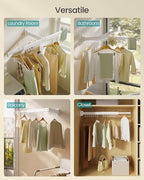 SONGMICS Clothes Drying Rack, Wall-Mounted, Extendable, Foldable Arms - Image 3