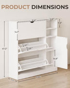 GRUSIGN Shoe Cabinet for Entryway - Image 2