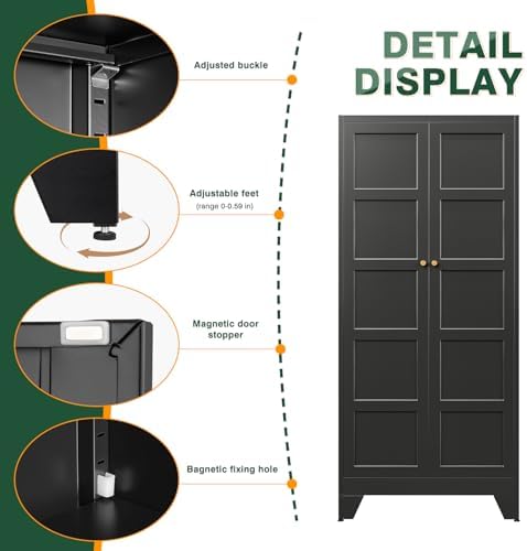 Letaya 72" H Metal Storage Cabinet - Image 4