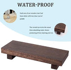 Wood Bathroom Tray Farmhouse Decor Kitchen Soap Holder 8.7"x3.6" Dark Brown - Image 4