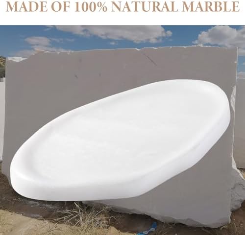 Koville Luxurious White Marble Vanity Tray, Cloud Shape Serving Stone Key Tray - Image 4