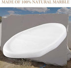 Koville Luxurious White Marble Vanity Tray, Cloud Shape Serving Stone Key Tray - Image 4