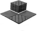 Plastic Interlocking Deck Tiles, 44 Pack, Non-Slip Patio Floor Decking Tiles by Unknown