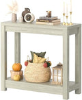 Besiost Small Farmhouse Wood Entryway Table Narrow Console Table by Besiost