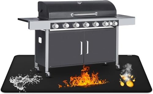 48x76 inch Grill Mat for Outdoor Grill, Double-Sided Fireproof Grill Pad by FIREWESS