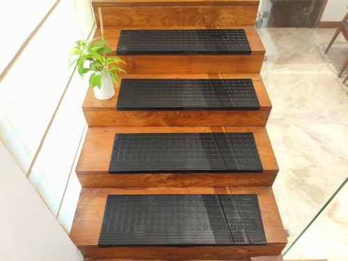 Stair Treads — 4 Pack 10x30 inch Summit Grip Rubber Stair Mats - Image 5