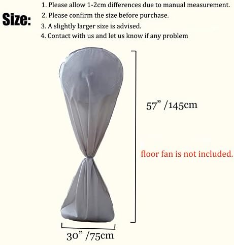 J&C 420D Fan Cover Waterproof 30x57inch Floor Fans Cover Pedestal Fan Covers - Image 2