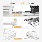 Expandable Dish Drying Rack for Kitchen Counter, Stainless Steel - Image 4