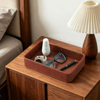 Valet Tray for Men, PU Leather Catchall Tray Nightstand Organizer - Image 6