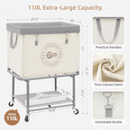 STORAGE MANIAC Rolling Laundry Cart - Image 3