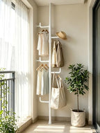 Easy Setup Adjustable Laundry Rod Clothes Space Saving Drying Rack Hanger DIY - Image 3
