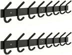 Coat Rack Wall Mount – 24 Inch Stainless Steel Hook Rail by SAYONEYES