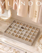 VLANDO Stackable Jewelry Tray, Drawer Organizer, 40-Grid Display - Image 2